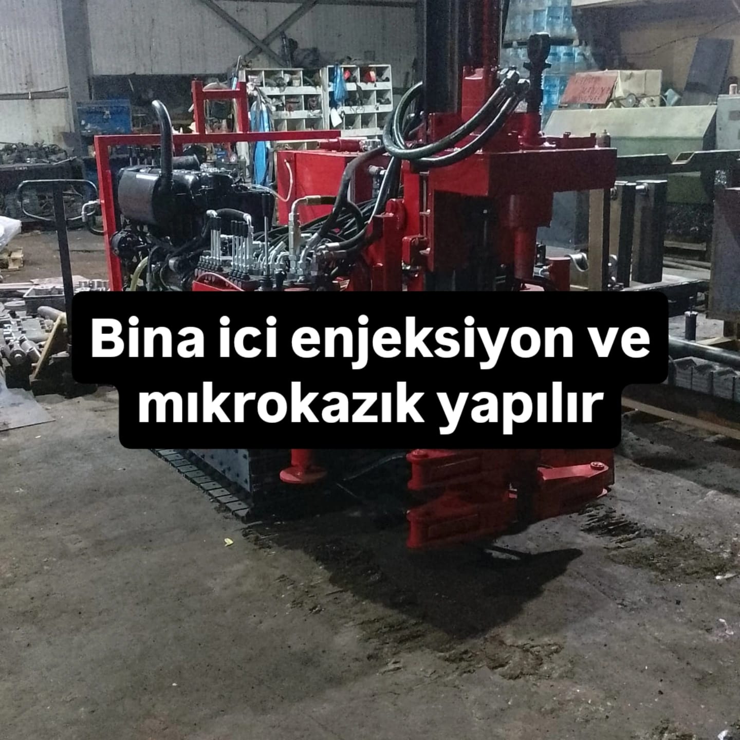 Bina içi enjeksiyon ve mikro kazık uygulamaları için kompakt delgi makinesi